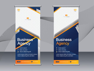 Wall Mural - business banner roll up set, standee banner template. modern banner design.