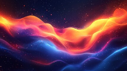 Wall Mural - vibrant abstract waves in dynamic design with bright colors