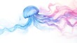 © rehan - Watercolor painting of a jellyfish gracefully swimming