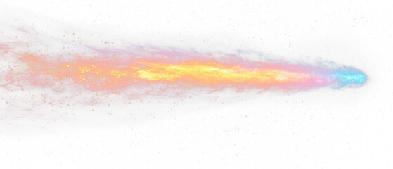 Wall Mural - Cosmic Energy Beam in Deep Space with Galactic Colors Isolate on Transparent Background, cutout, png