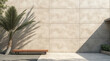 © Aida - A bench is in front of a wall