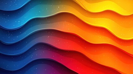 Poster - Abstract colorful wavy layered background.