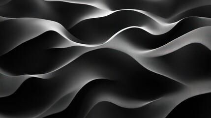 Poster - Abstract grayscale wavy background texture.