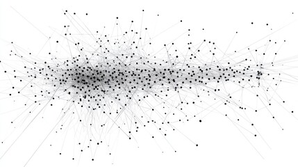 Aufkleber - Abstract network visualization; interconnected nodes and lines representing data flow or relationships.