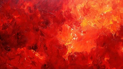 Fototapete - Abstract red and orange paint texture.