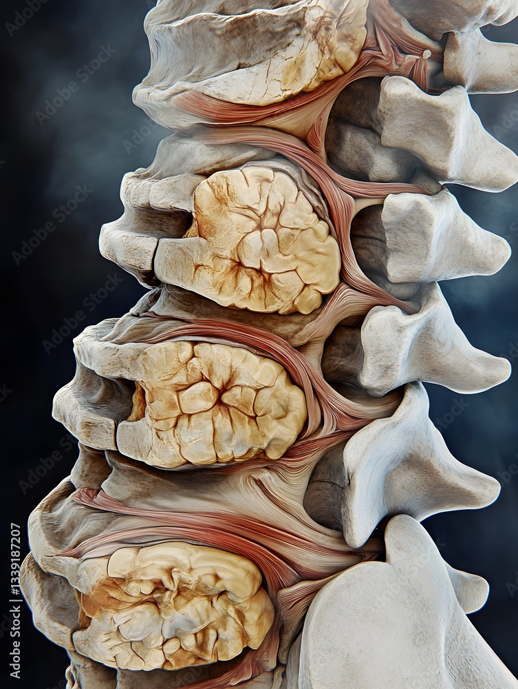Cross section of human vertebrae and spinal anatomy Stock Illustration ...