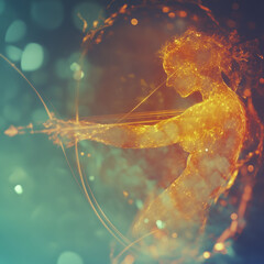 Wall Mural - modern zodiac sign illustration with trendy blur effect