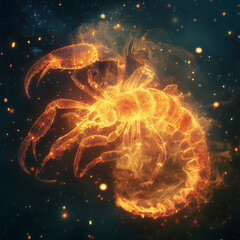 Wall Mural - modern zodiac sign illustration with trendy blur effect