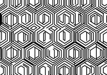 Wall Mural - this image features a geometric seamless pattern with lines, serving as an abstract modern backgroun