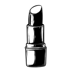 Wall Mural - modern illustration of a fashionable female lipstick in a colorful and minimalist linear drawing sty
