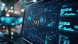 © phianguma - Futuristic Data Visualization on Computer Screen with Analytics Dashboard