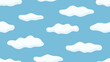 © YOKO - Seamless pattern of hand drawn cute clouds illustration