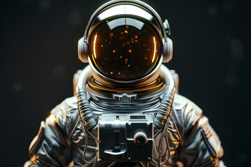 Wall Mural - photo of cosmonaut in a protective suit made generative ai technology