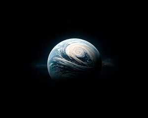 alien planet for space storm, cosmic view.