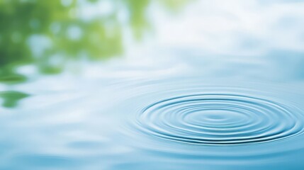 Wall Mural - soothing tranquil blue water ripples background with gentle waves and subtle textures