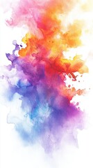 Wall Mural - colorful abstract watercolor splashes displaying various vibrant hues