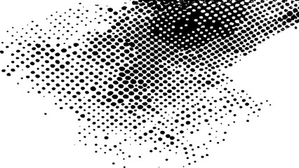 Wall Mural - vector abstract modern design. black white halftone dotted white background. black spots, splashes a