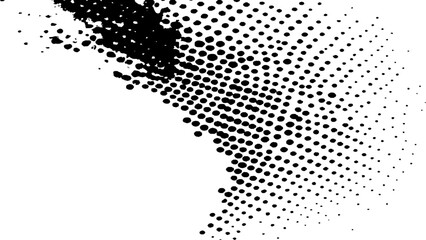 Wall Mural - vector abstract modern design. black white halftone dotted white background. black spots, splashes a