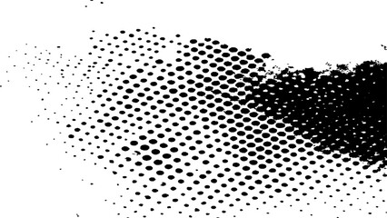 Wall Mural - vector abstract modern design. black white halftone dotted white background. black spots, splashes a