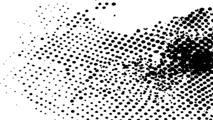 Wall Mural - vector abstract modern design. black white halftone dotted white background. black spots, splashes a