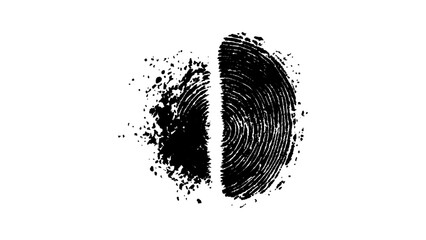 Wall Mural - fingerprint isolated on transparent background. vector abstract fingerprint with modern design and f