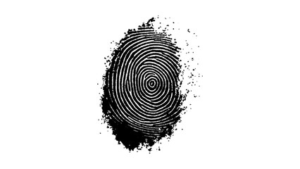 Wall Mural - fingerprint isolated on transparent background. vector abstract fingerprint with modern design and f