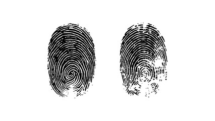 Wall Mural - fingerprint isolated on transparent background. vector abstract fingerprint with modern design and f