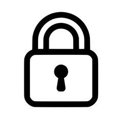 Wall Mural - a simple and line drawing depicts a padlock it symbolizes security protection privacy and restricted