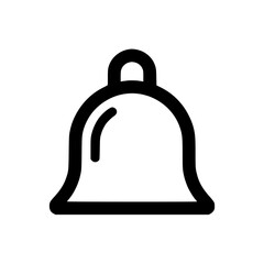Wall Mural - a minimalist icon of a bell with a clapper rendered in bold lines against a simple design for notifi