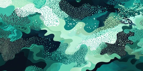 Wall Mural - an abstract artistic image showing layered shapes and diverse colors
