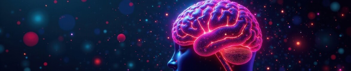 Futuristic AI brain, binary code, digital network, digital, future tech, future