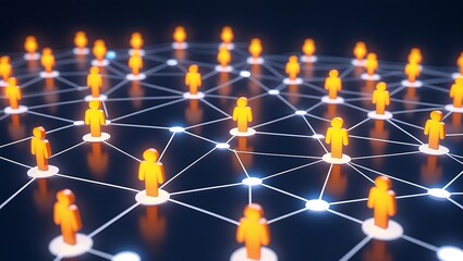 social network concept people are connected background