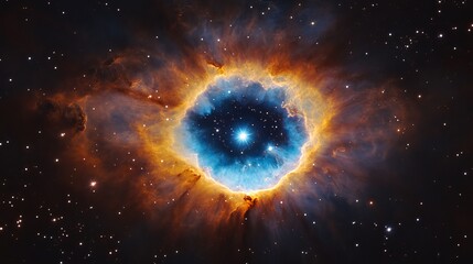 Wall Mural - A breathtaking view of the Helix Nebula a large planetary nebula located in the constellation Aquarius
