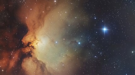 Wall Mural - A mesmerizing space wallpaper featuring constellations nebulae and bright stars scattered across the universe