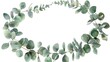 © Anna - Elegant eucalyptus watercolor wreath for wedding invitations and nature-themed designs