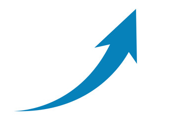 Wall Mural - blue arrow graph transparent background