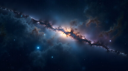 Wall Mural - Vibrant Cosmic Nebula Galaxy in Deep Space with Bright Stars High Resolution Space Background Image of Universe Exploration and Astronomy Cosmic Beauty