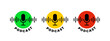 © Роман Ярощук - Podcast or Radio badges. Microphone icons
