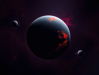 Wall Mural - futuristic space art: ai-generated sci-fi illustrations of alien worlds and galactic exploration