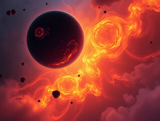 Wall Mural - stellar sci-fi digital art: explore cosmic landscapes and futuristic technology in high-resolution