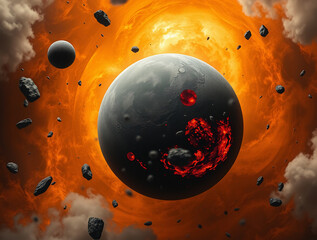 Wall Mural - interstellar visions: download futuristic ai art of space exploration and sci-fi cityscapes
