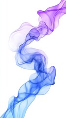 Poster - Abstract purple and blue smoke against white background. Artistic design concept
