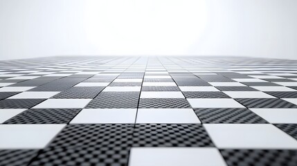 Poster - A dynamic minimalist composition of intersecting carbon fiber patterns creating a captivating visual illusion and suggesting the future of innovative design