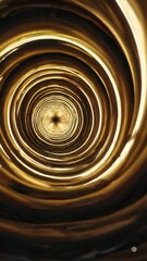 Wall Mural - mesmerizing tunnel of golden light: rotating spiral motion with hypnotic glow