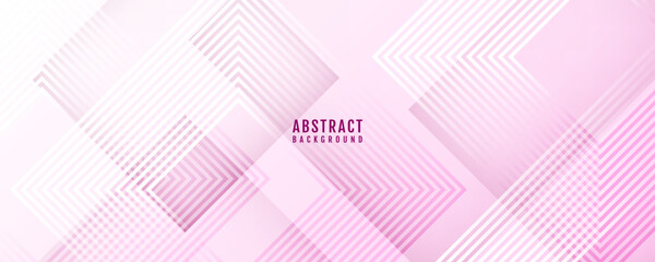 Wall Mural - pink abstract background overlap layer on bright space with rhombus effect decoration. modern banner