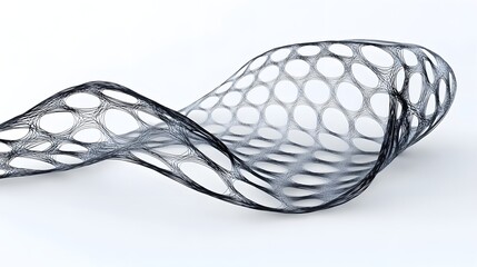 Fototapete - crafted carbon fiber filaments forming a complex cutting edge network on a clean minimalist background