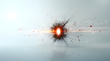 Leinwandbilder - Dramatic abstract depiction of an interdimensional rift or portal opening releasing a powerful surge of energy and unknown forces