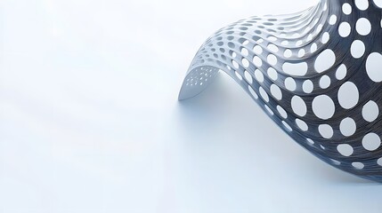 Fototapete - Intricate and dynamic abstract composition featuring carbon fiber like forms creating high performance structures against a clean minimalist white backdrop