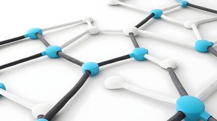 Fototapete - Minimalist high performance carbon fiber structures intersecting to create a clean modern and technologically advanced network