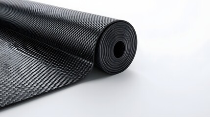 Leinwandbilder - Rolled carbon fiber composite a versatile and durable material used in a wide range of high tech applications from aerospace to architecture
